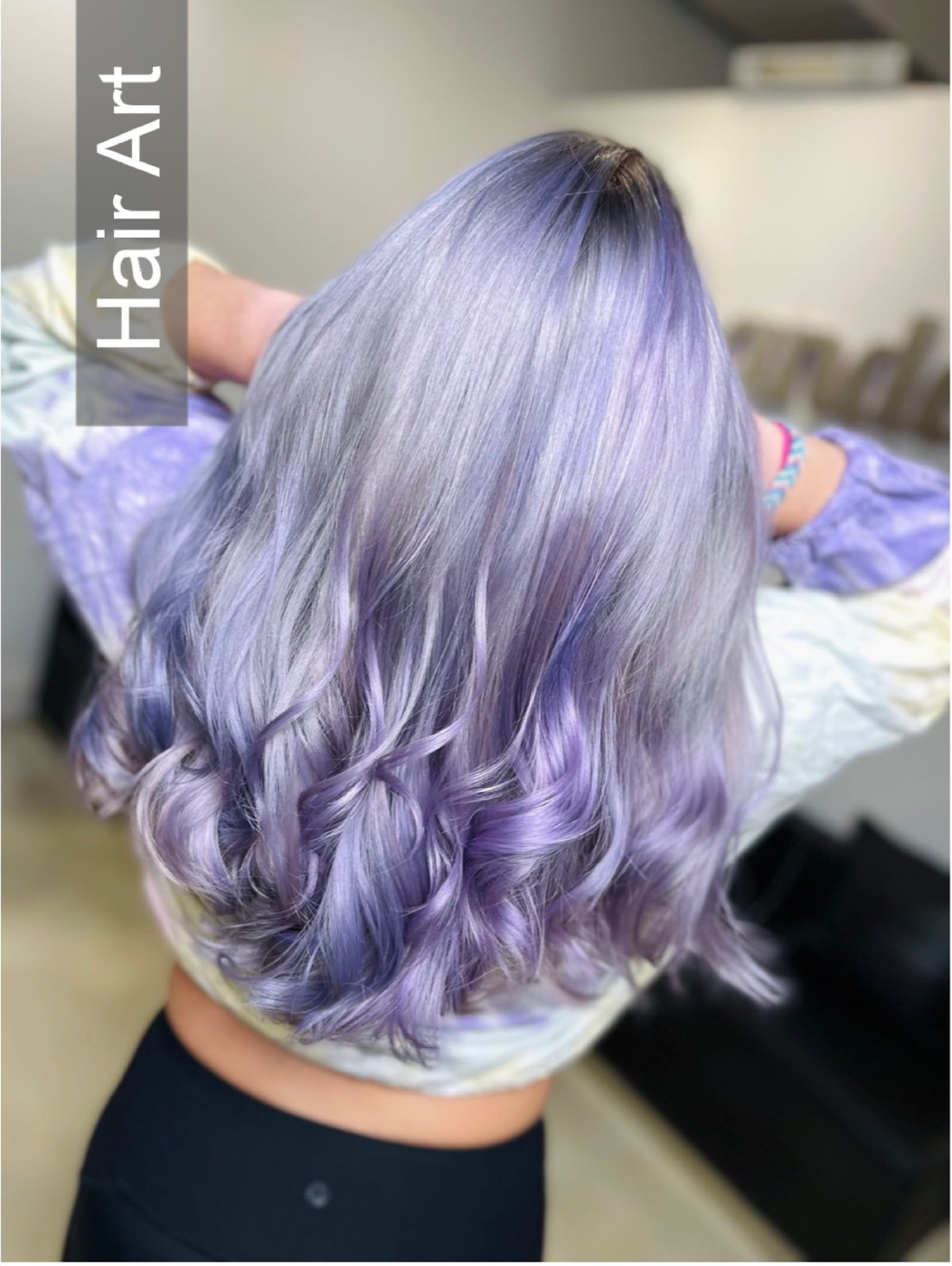 Pastel lavender creative hair color